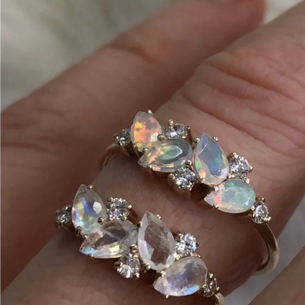 La Kaiser Moonstone and Diamond Women's Ring size 7